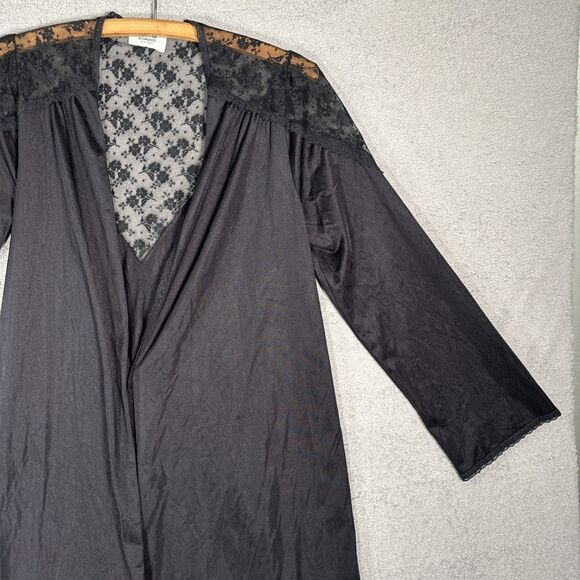 Vintage Paramount S Robe Peignoir Duster Victorian Goth Whimsigoth Witchy Occult - Picture 6 of 16
